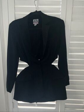 FUTURE COLLECTIVE Black Draped Blazer